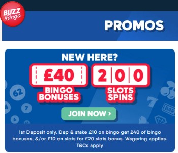 Buzz Online Bingo Bonus