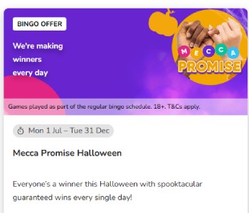 Mecca Online Bingo Bonus